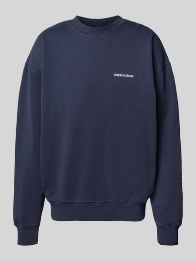 Pegador Oversized sweatshirt met logostitching en ronde hals Marineblauw - 2