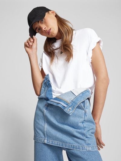 OH APRIL Oversized T-Shirt mit Label-Print Weiss 3