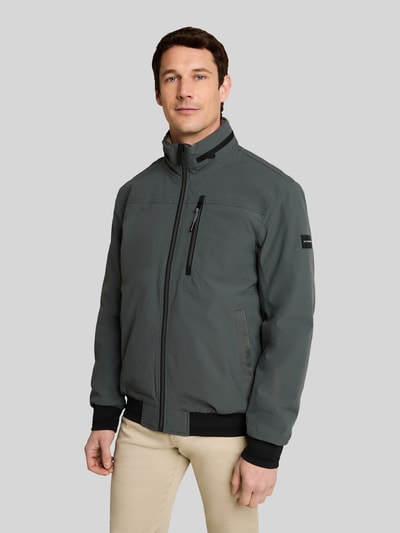 Tom Tailor Regular Fit Blouson aus wasserdichtem Stoff Oliv 4
