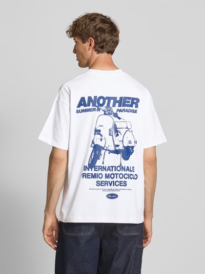 ANOTHER COTTON LAB Oversized T-Shirt mit Label-Print Modell 'Summer in Paradise' Weiss 4
