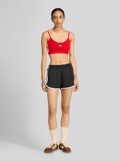 adidas Originals Szorty treningowe z paskami z 3 kieszenie Czarny 1