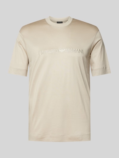 Emporio Armani T-Shirt mit Label-Stitching Beige 2