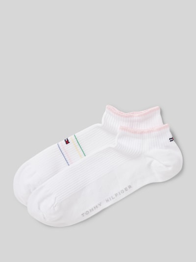 Tommy Hilfiger Sneakersocken mit Label-Print im 2er-Pack Weiss 1