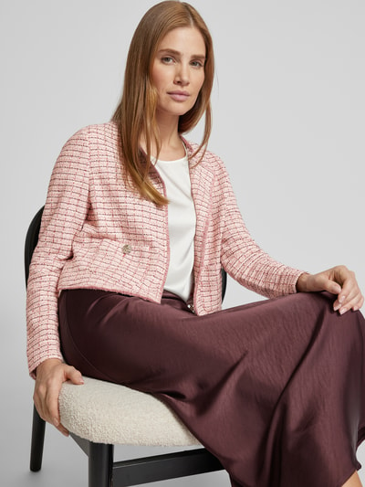 s.Oliver BLACK LABEL Blazer van een mix van bouclé en katoen met haakjessluiting Rosé - 3