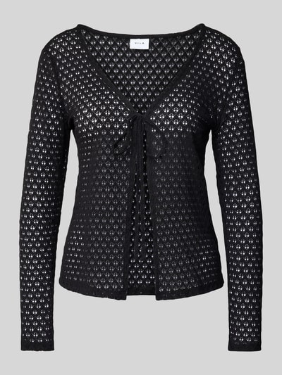 Vila Strickjacke mit V-Ausschnitt Modell 'MIRO' Black 2