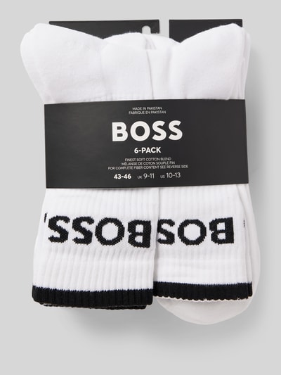 BOSS Socken mit Label-Stitching im 6er-Pack Weiss 3