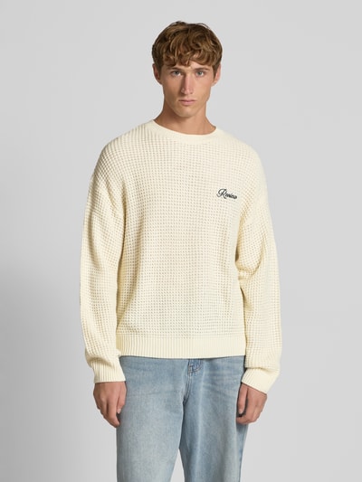 REVIEW Gebreide pullover met ronde hals Ecru - 4