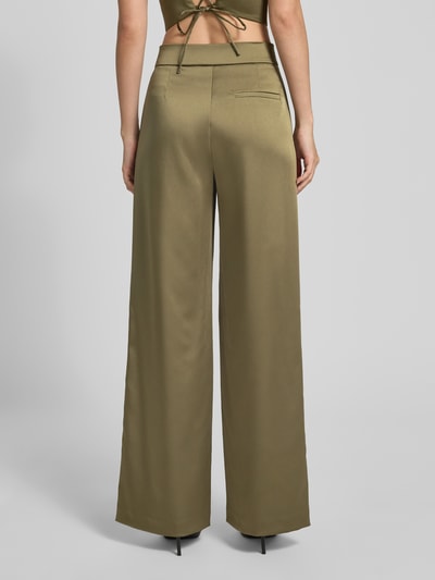 Jake*s Cocktail Stoffen broek met bandplooien Olijfgroen - 5