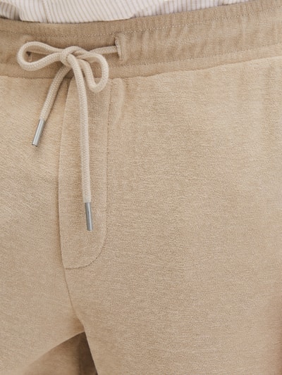 Marc O'Polo Regular Fit Sweatshorts aus reinem Baumwoll-Frottee Beige 3