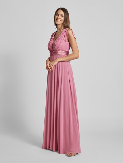 Jake*s Cocktail Abendkleid mit gelegten Falten Altrosa 1