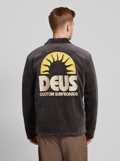 DEUS EX MACHINA Jacke mit Label-Stitching Modell 'Stokes Coach Jacket' Anthrazit 5