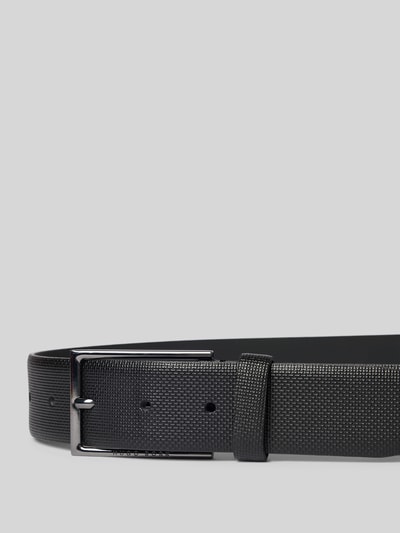 BOSS Ledergürtel mit Strukturmuster Modell 'CAMELLO' Black 2