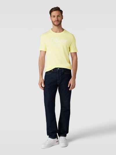 s.Oliver RED LABEL T-Shirt mit Label-Print Hellgelb 1