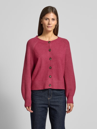 Christian Berg Woman Strickjacke mit Knopfleiste Fuchsia Melange 4