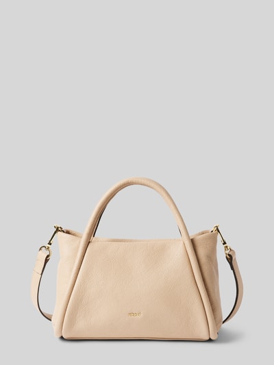 Abro Lederhandtasche mit Label-Applikation Modell 'WILLOW' Beige 2