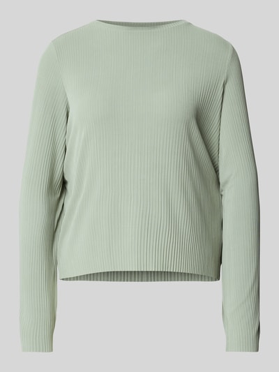 Jake*s Casual Longsleeve mit Strukturmuster Oliv 2