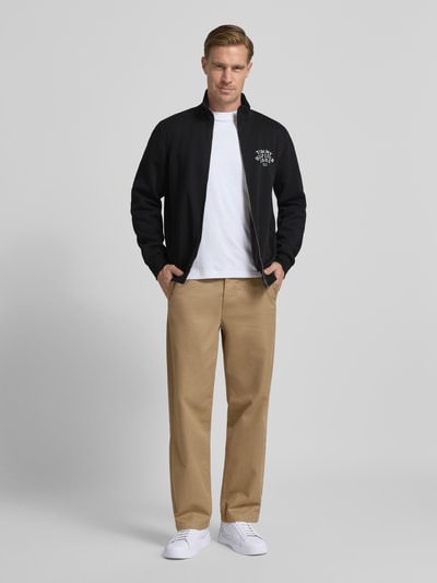 Tommy Hilfiger regular fit sweatjack van katoenmix Zwart - 1