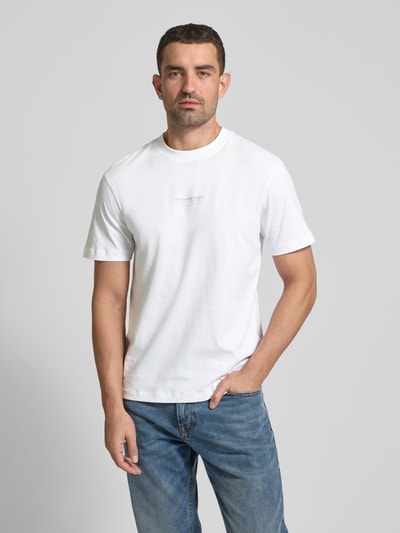 Tom Tailor Denim Relaxed Fit T-Shirt aus reiner Baumwolle Weiss 4