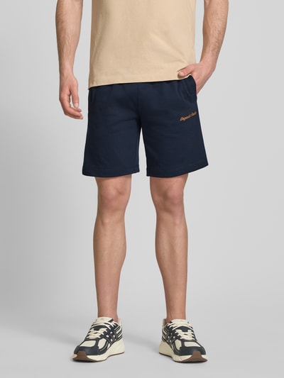JACK & JONES Sweatshorts mit Label-Stitching Modell 'KARL' Marine 4