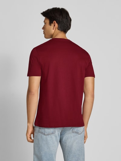 Calvin Klein Jeans T-shirt met labelprint Bordeaux - 5