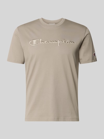 Champion T-Shirt mit Label-Stitching mit Rundhalsausschnitt Beige 2
