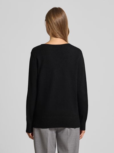 Christian Berg Woman Bluzka z długim rękawem o kroju regular fit z imitacji dzianiny z mieszanki wiskozy Czarny 5