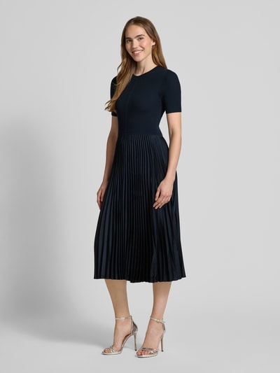 BOSS Nauwsluitende midi-jurk van viscosemix, model 'FADRIDI' Marineblauw - 1