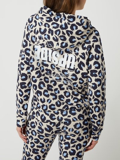 Emily Van den Bergh Oversized Hoodie mit Leopardenmuster  Dunkelblau 5