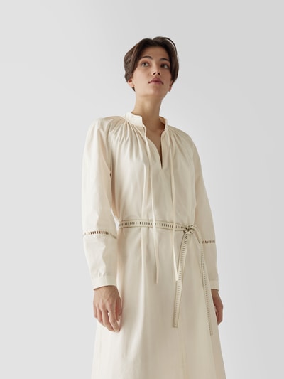 Yves Salomon Maxikleid mit Taillengürtel Beige 6