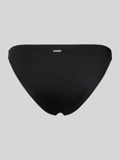 Produktfoto, Bikini-Slip mit Label-Print von HUGO in Schwarz, Optik: Unifarben, glatte Textur, Damen, Applikation: Label-Print