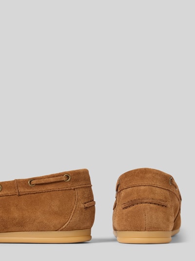 Tamaris Buty żeglarskie ze skóry model ‘SAILING SHOE’ Koniakowy 2