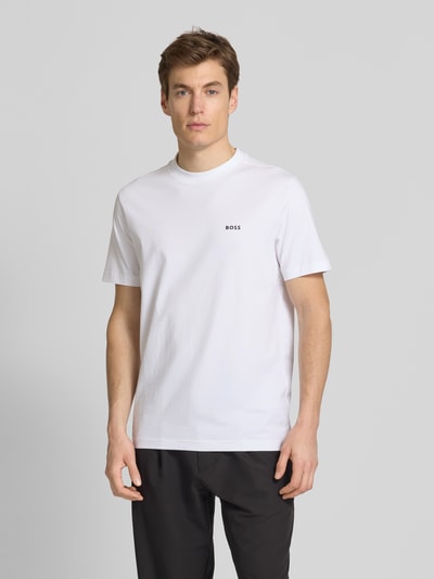 BOSS Green T-Shirt mit Label-Print Weiss 4
