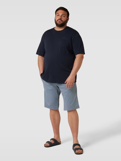 Jack & Jones Plus PLUS SIZE Chinoshorts mit fixierten Beinumschlägen Modell 'BOWIE' Blau 1