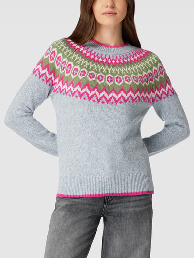 Montego Strickpullover mit Allover-Muster Modell 'Norweger' Bleu 4