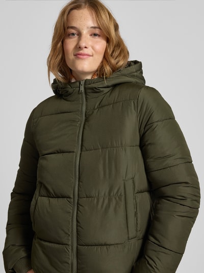 Pieces Kurtka pikowana o kroju regular fit z kapturem model ‘BEE NEW’ Khaki 3