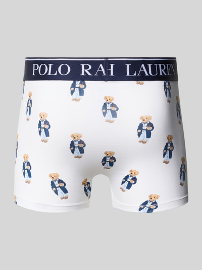 Produktfoto, Trunks im 2er-Pack mit Geschenkbox und Polo Bear von Polo Ralph Lauren Underwear, Optik: Allover-Muster, Applikation: Polo-Bear-Print, Label-Bund, Bundabschluss: elastisch, Material: Baumwoll-Mix
