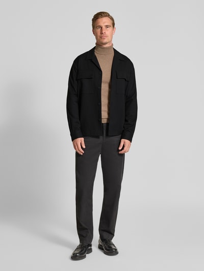 Antony Morato Regular fit overhemdjack met reverskraag Zwart - 1