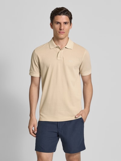 BOSS Orange Regular fit poloshirt van puur katoen, model 'PRIME' Beige - 4
