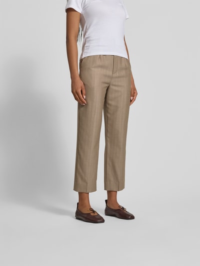 Victoria Beckham Leinenhose aus reinem Leinen Camel 4