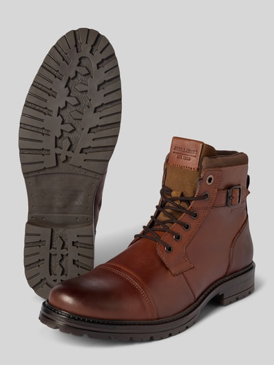 Jack & Jones Veterlaarzen met labeldetail, model 'DEXTER' Cognac - 4