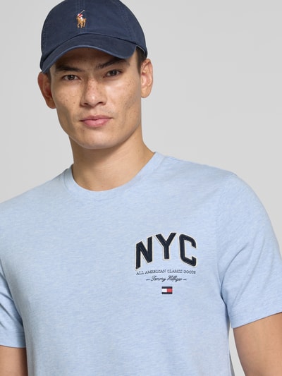 Tommy Hilfiger Regular Fit T-Shirt aus reiner Baumwolle Hellblau 3