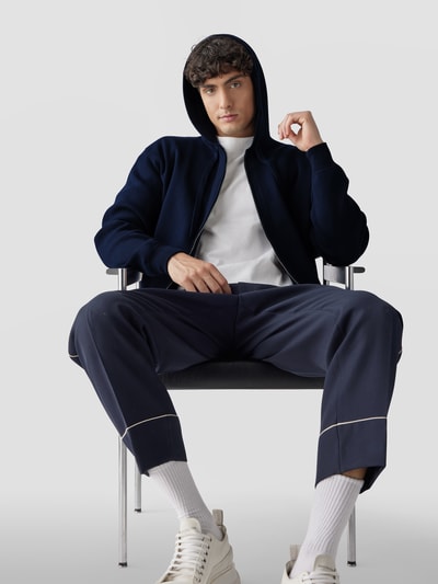 Roberto Collina Sweatjacke mit Kapuze Marineblau 6