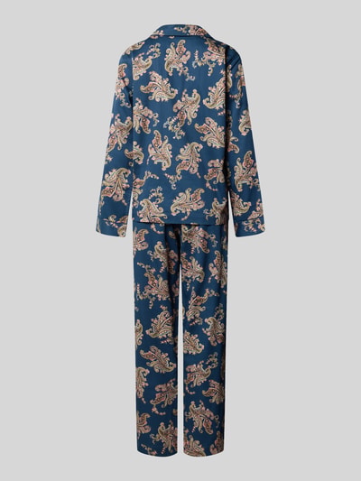 Lauren Ralph Lauren Regular Fit Pyjama-Seit aus Baumwoll-Viskose-Mix Dunkelblau 3