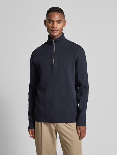 Lindbergh Relaxed Fit Strickpullover in Ripp-Optik Marine 4