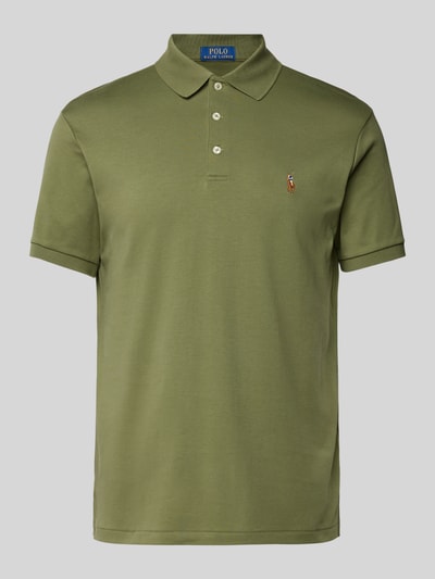 Polo Ralph Lauren Regular fit poloshirt met labelstitching Olijfgroen - 2