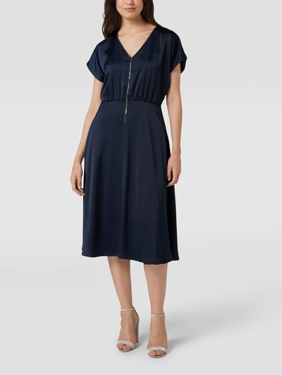 Vera Mont Cocktailjurk met stretch Donkerblauw - 1