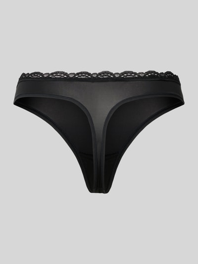 Calvin Klein Underwear Stringi obszyte koronką Czarny 3