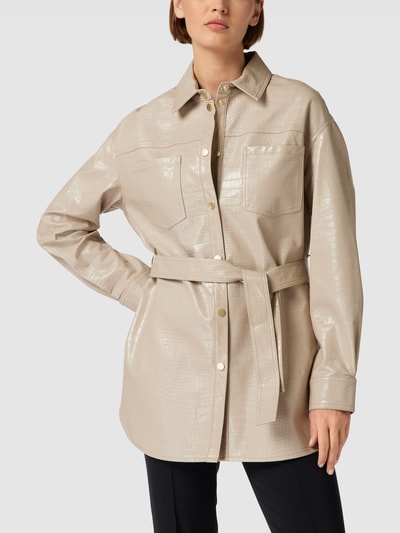 ARMANI EXCHANGE Hemdjacke in Leder-Optik Beige 4