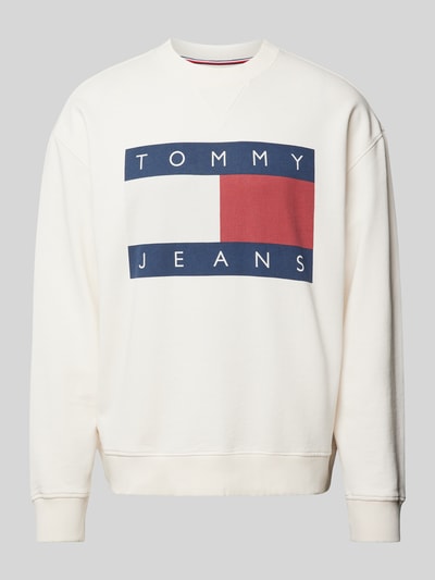 Tommy Jeans Relaxed Fit Sweatshirt mit Label-Print Offwhite 2