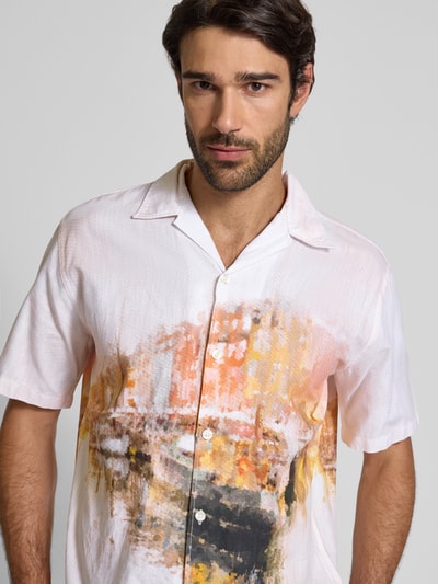 SELECTED HOMME Koszula casualowa o kroju relaxed fit z czystej bawełny Złamany biały 3